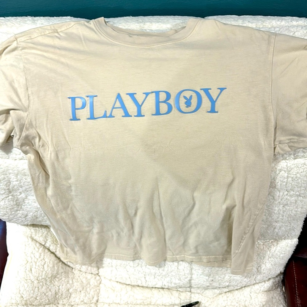 Cream colored Playboy Tee